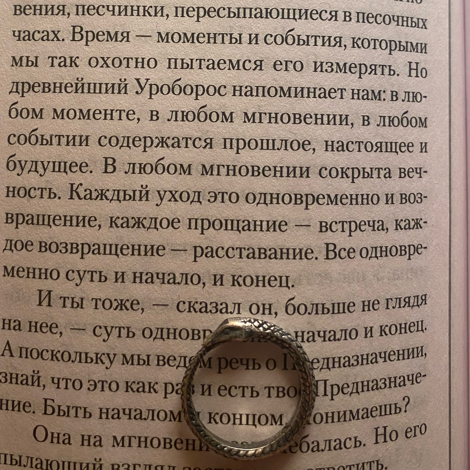 Фото №3 к отзыву покупателя Marina Viza о товаре Кольцо Уроборос, латунь с посеребрением, размер 17