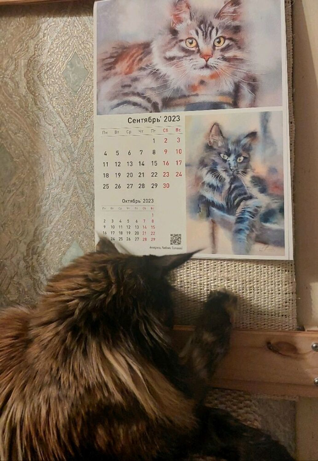 Фото №2 к отзыву покупателя Мария о товаре Авторский календарь с животными на 2023 год (настенный)