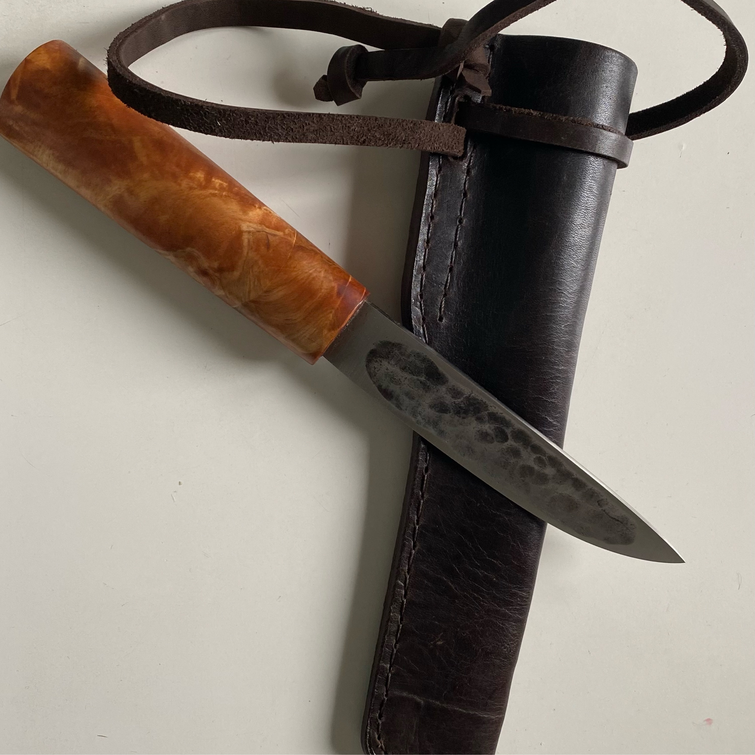 Фото №1 к отзыву покупателя Kolka045рус Kolka о товаре Нож Якут ШХ-15 для правши нож якутский охотничьи ножи кованые ножи