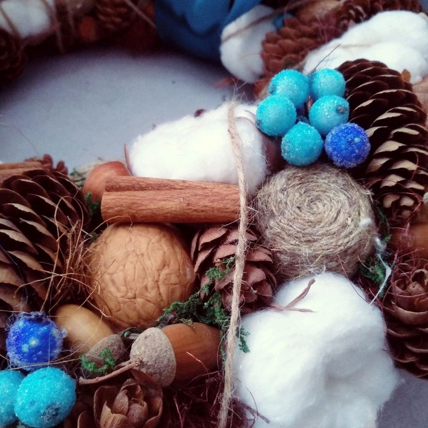 Photo №2 к отзыву покупателя ArigatouShop (Anna Ogurtsova) о товаре Венок Черничный лес, 42 см