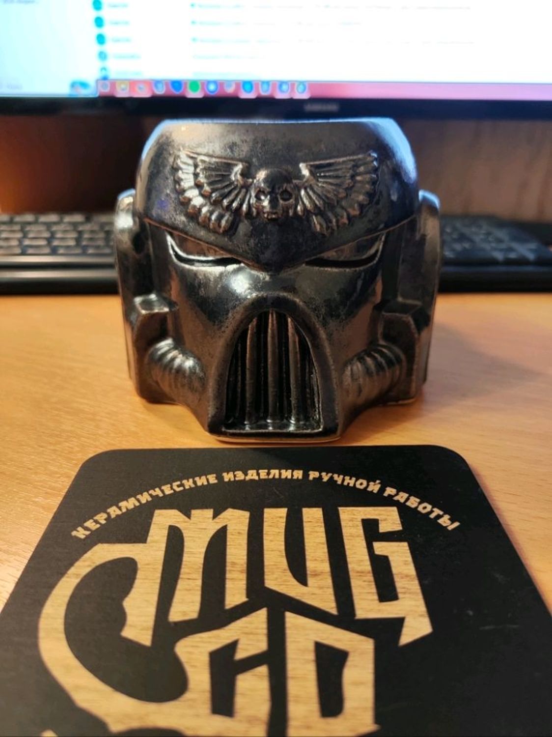 Фото №3 к отзыву покупателя Мусиенко Екатерина о товаре Кружка Warhammer Space Marines (Космодесант) Astartes