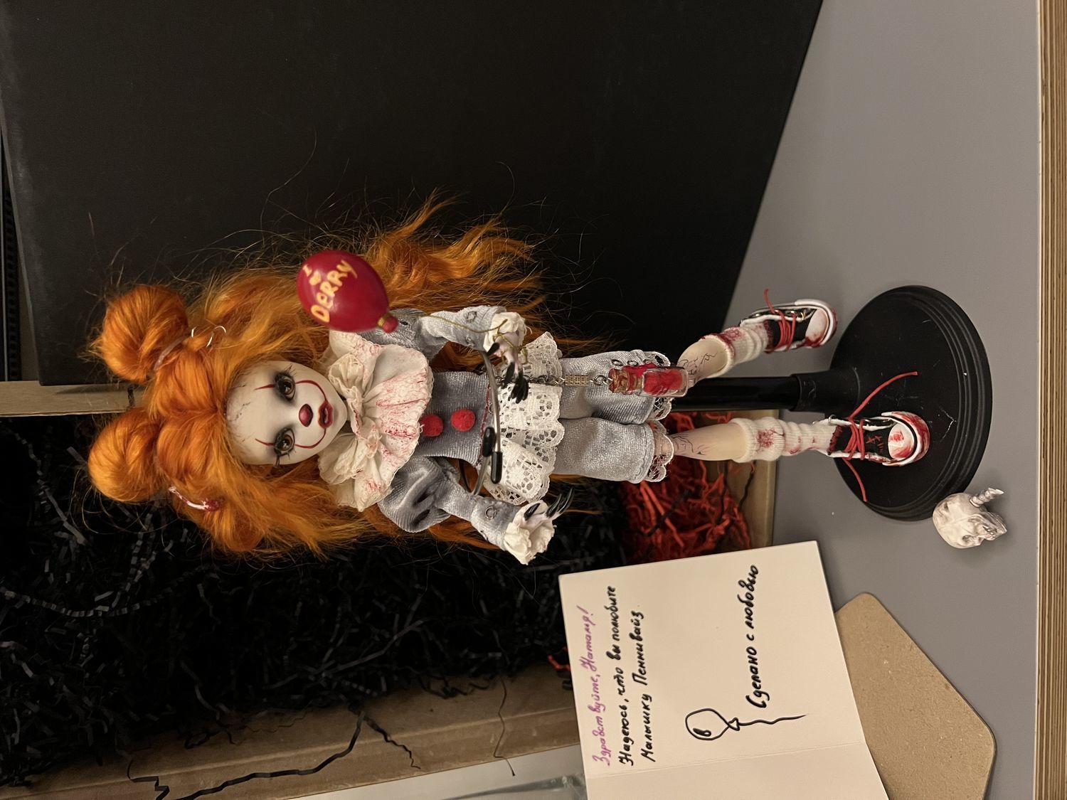 Фото №1 к отзыву покупателя nata о товаре Кукла OOAK Monster High Пеннивайз(х/ф Оно)