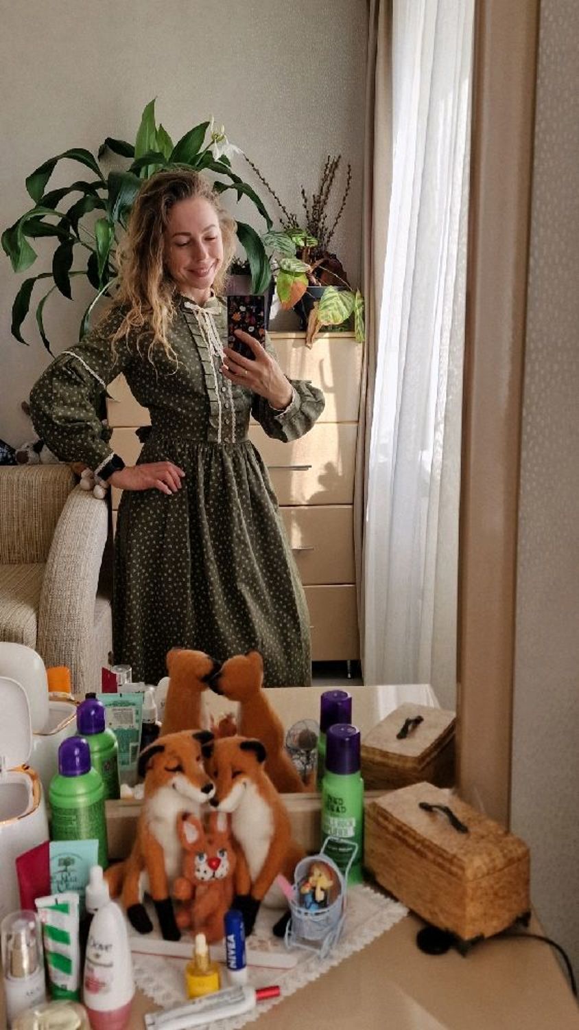 Фото №2 к отзыву покупателя Марианна о товаре Платье в пол из теплого хлопка и еще 1 товар
