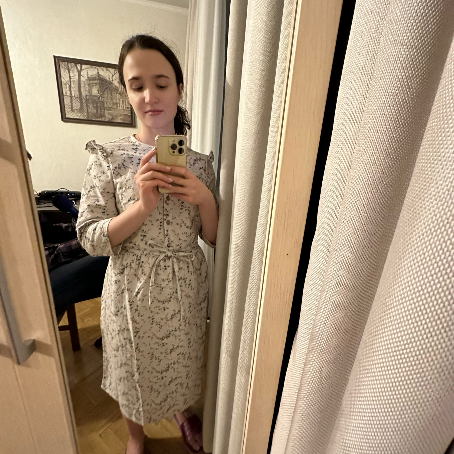 Фото №2 к отзыву покупателя Ekaterina о товаре Платье из теплого хлопка