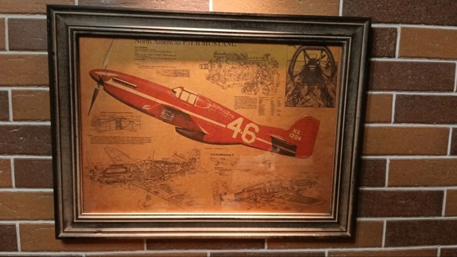 Фото №1 к отзыву покупателя Far It о товаре Картина истребитель самолет P51 Mustang второй мировой войны
