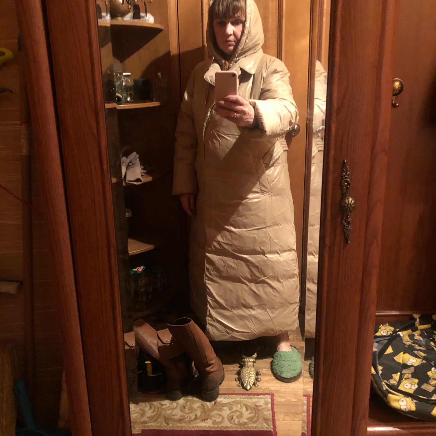Фото №1 к отзыву покупателя Елена (GrandBoho) о товаре Винтаж: Резерв Зимнее пальто Odri с капюшоном 50