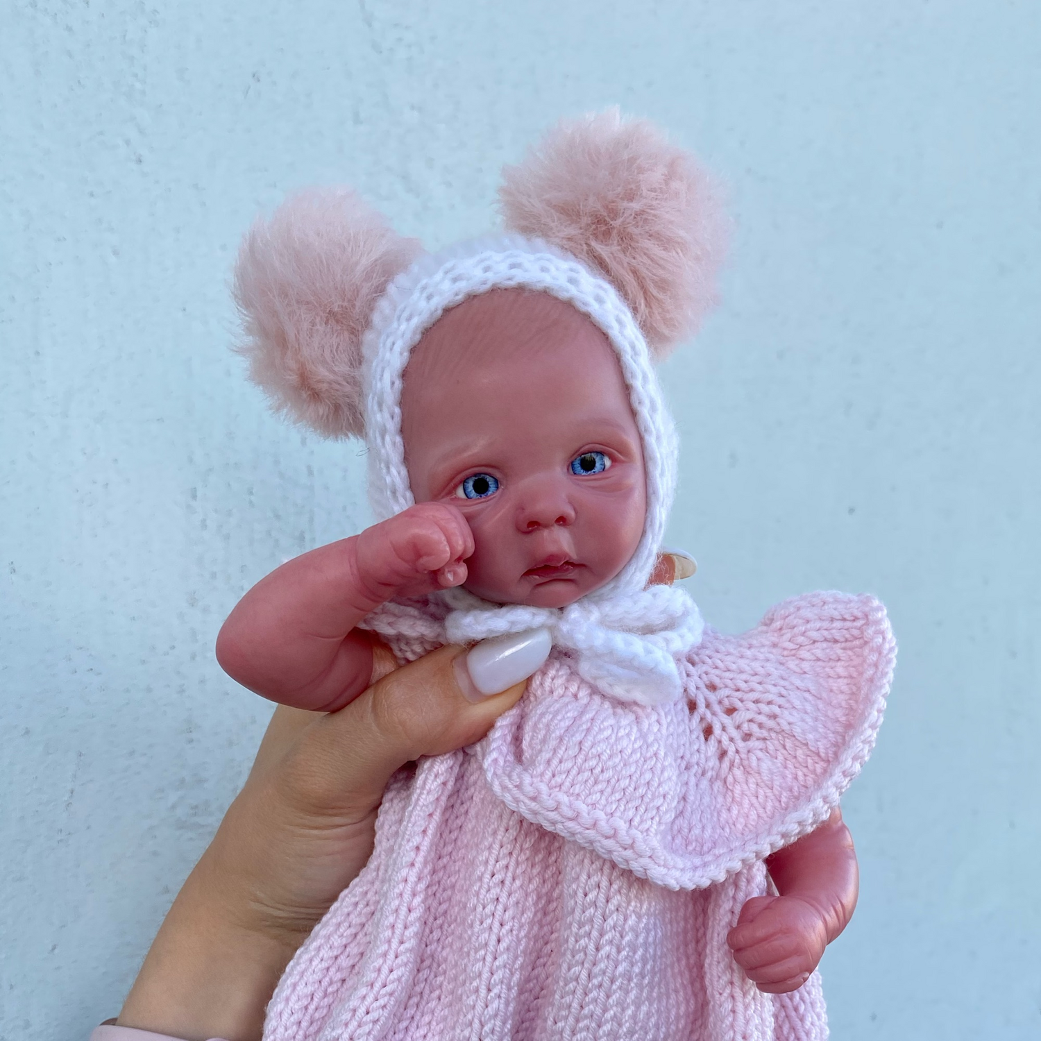 Фото №1 к отзыву покупателя re_born.baby о товаре Глаза «рыбки» для кукол 12 мм (радужка 6,5 мм) цвет 018