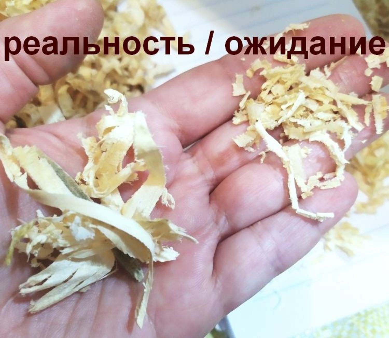 Фото №1 к отзыву покупателя Авторские мишки Натальи Толстыкиной о товаре Опилки древесные Сибирский кедр для набивки игрушек на развес (1кг)
