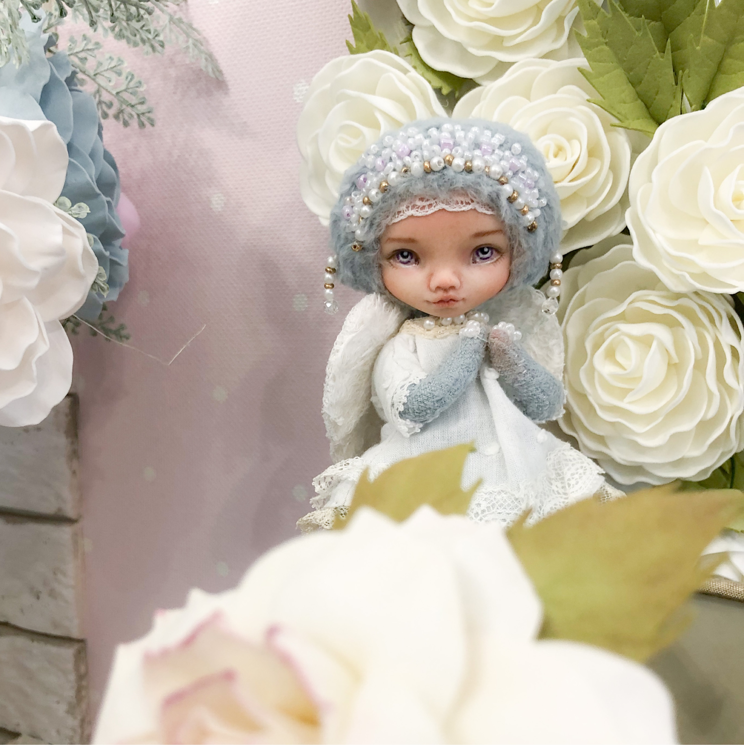 Фото №1 к отзыву покупателя ShabbyDoll Studio о товаре Тедди Долл: Ангел голубой