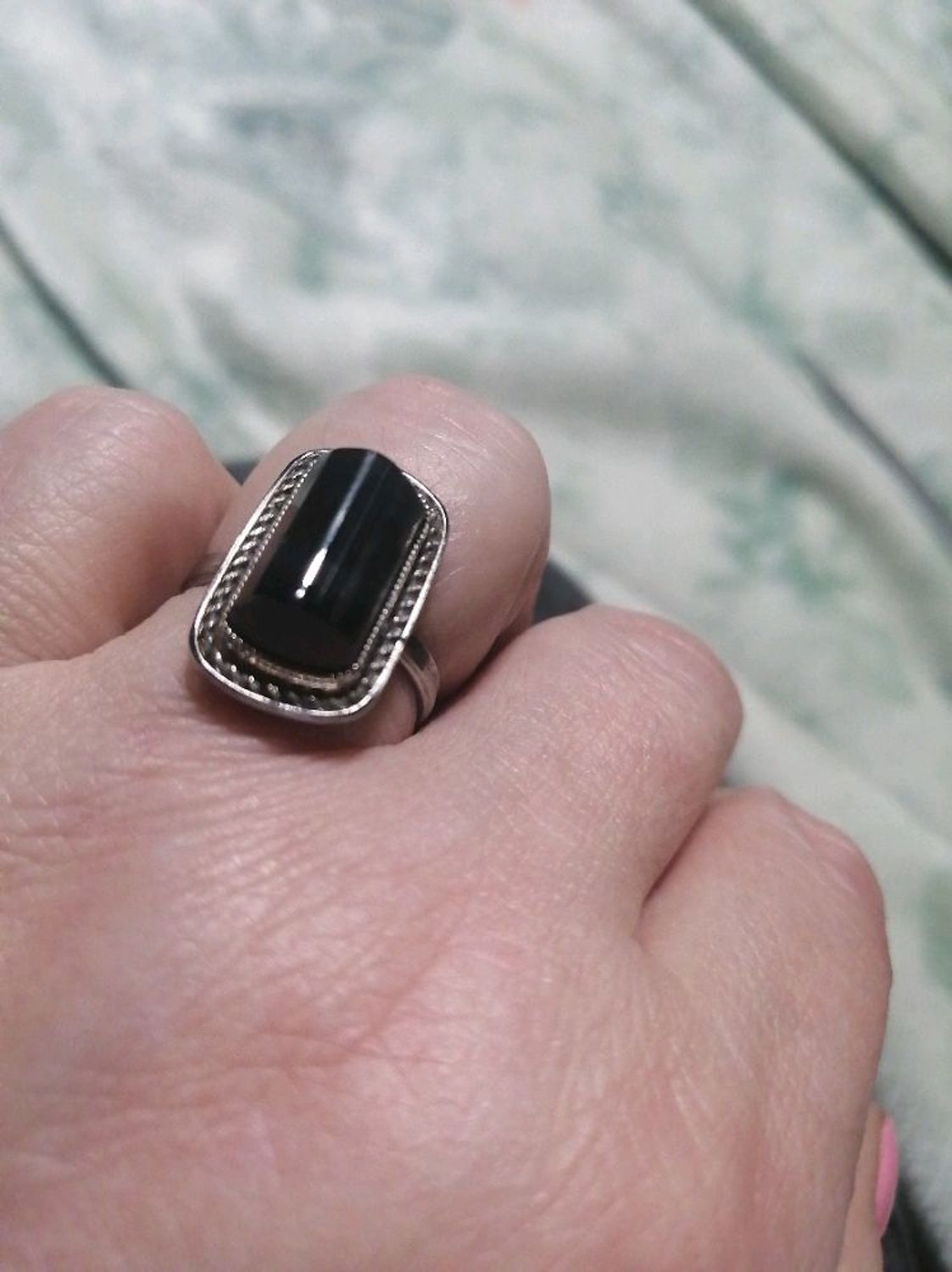 Photo №1 к отзыву покупателя Natalya о товаре Кольцо "BLACK QUEEN", турмалин-шерл.