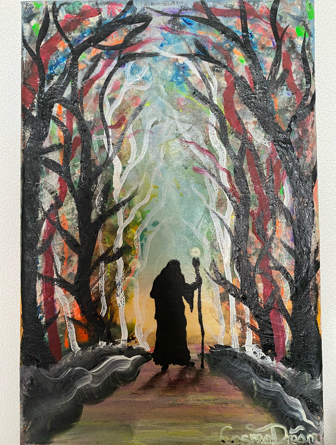 Фото №2 к отзыву покупателя Charles о товаре Светящаяся в темноте картина «Зачарованный лес»