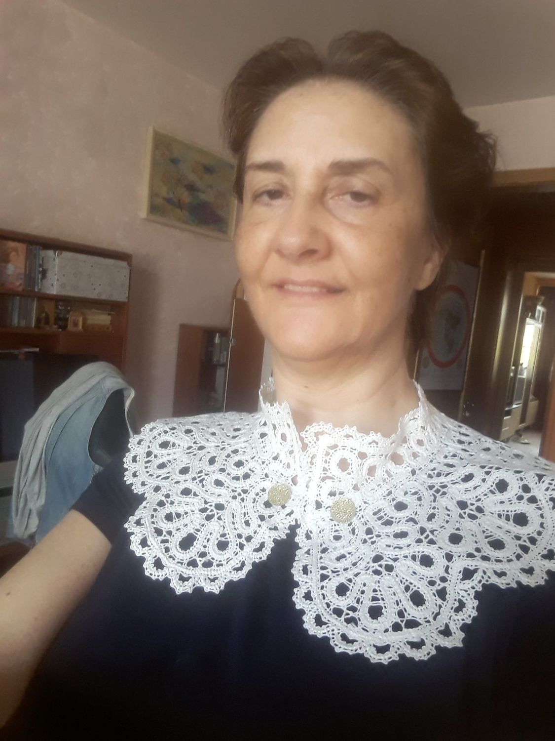Фото №1 к отзыву покупателя Лидия Димитрова (Азеева) о товаре Воротник кружевной "Торжество" вологодское кружево