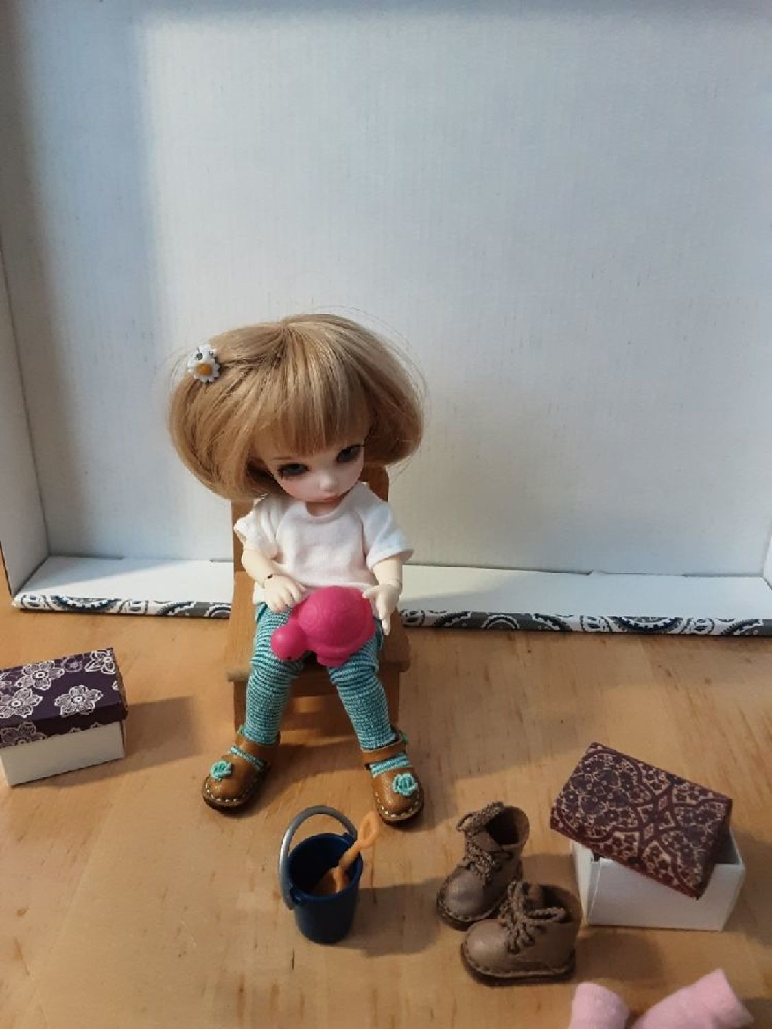 Фото №4 к отзыву покупателя TanyaAust о товаре Туфли для куклы Blythe горчица с мятной розой 23х11мм Обувь для блайз и еще 2 товаров