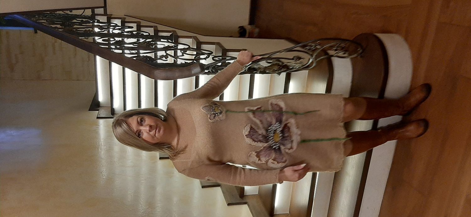 Фото №1 к отзыву покупателя Mariya о товаре Платье вязаное из кид-мохера