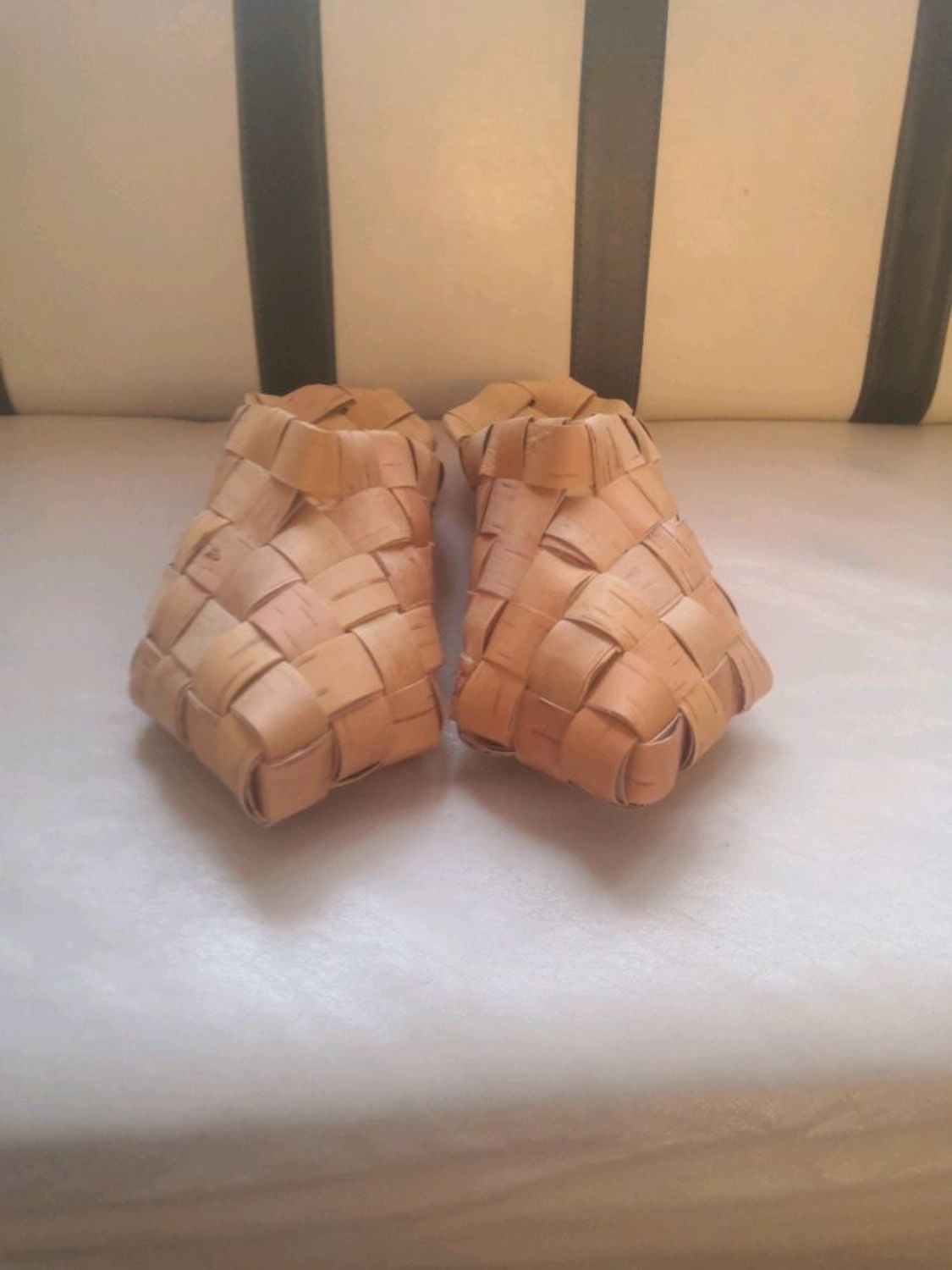 Photo №3 к отзыву покупателя Kodolov Aleksej о товаре Тапки, шлёпки из бересты "треугольные", р-р 36-45. Обувь для бани