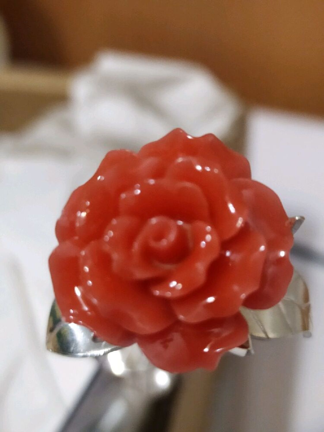 Фото №1 к отзыву покупателя Станислав о товаре Серебряная роза с красным кораллом