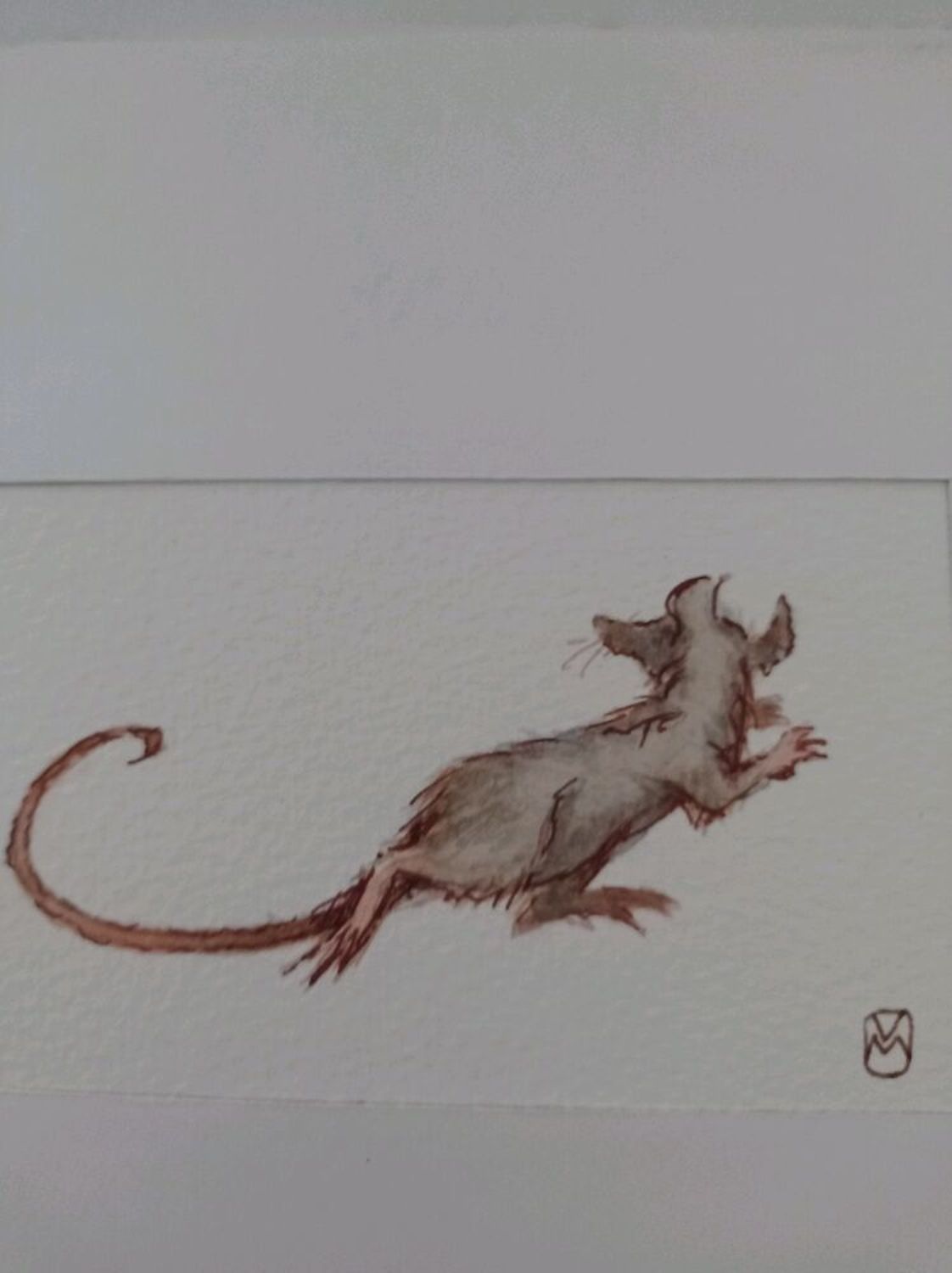 Фото №2 к отзыву покупателя ирина о товаре Кошка мышка две графические работы в смешанной технике не дорогой