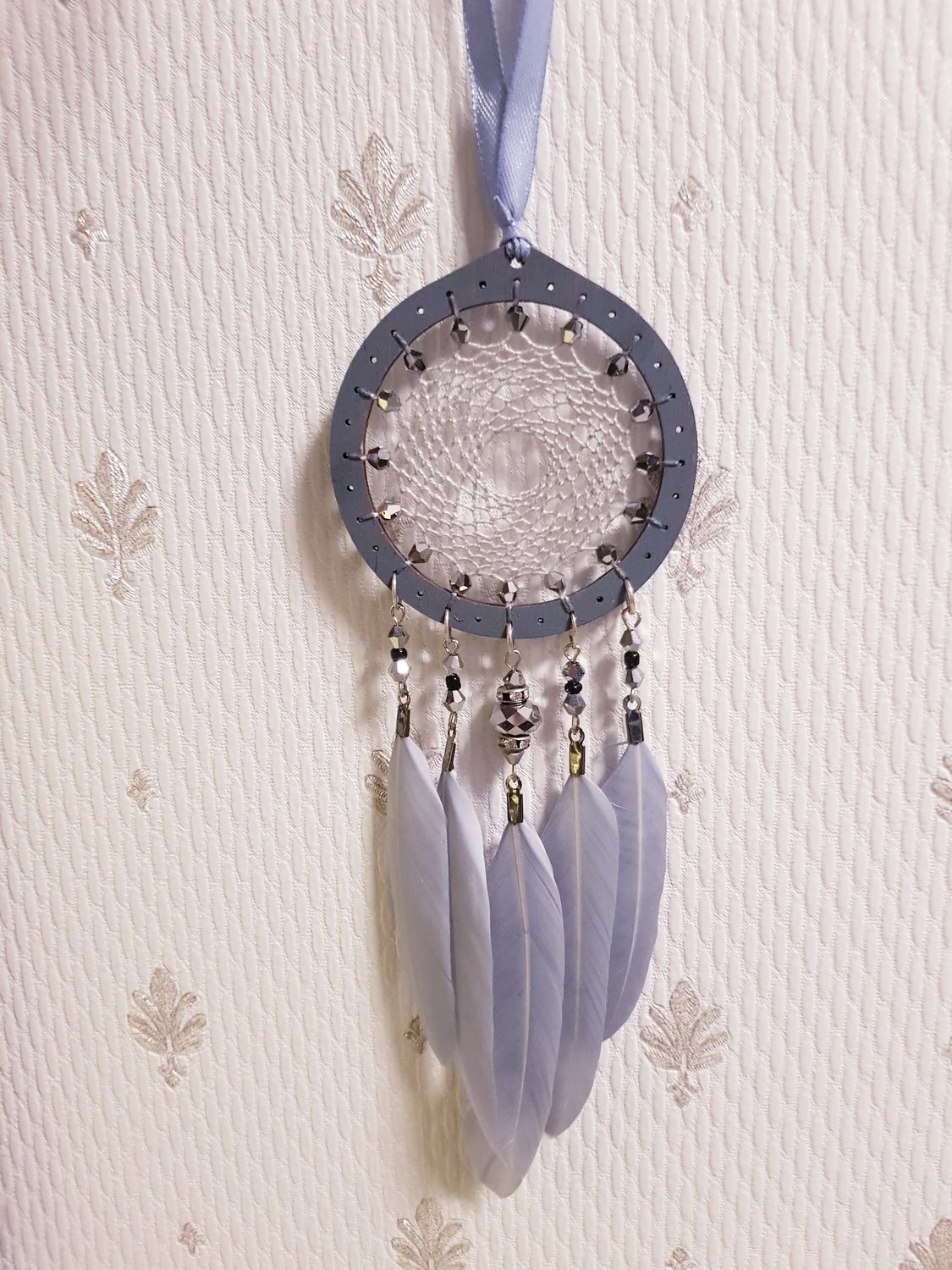 Photo №2 к отзыву покупателя Oksana о товаре Серый ловец снов Маленький ловец снов Gray dream catcher and 1 more item