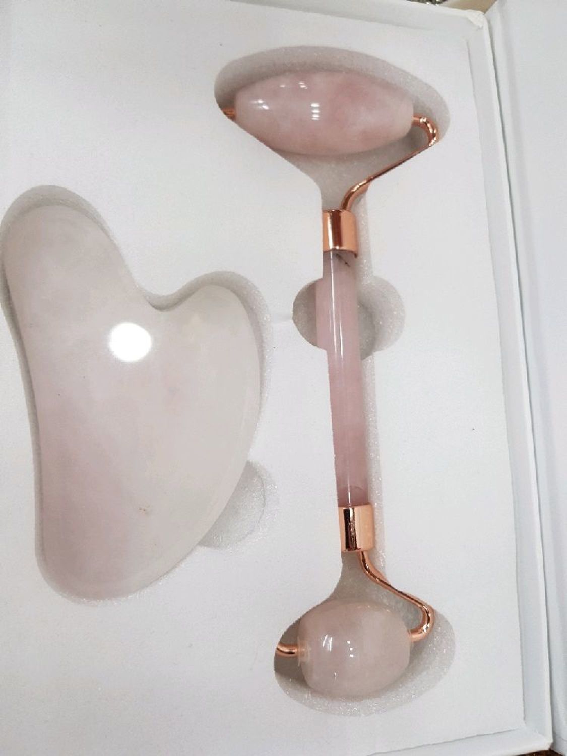 Фото №1 к отзыву покупателя SilverBranch_Shop о товаре Массажный набор для лица из розового кварца