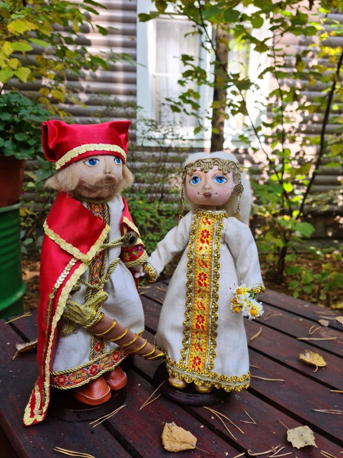 Photo №1 к отзыву покупателя Oleg о товаре Куклы Пётр и Феврония авторские текстильные  подарок на свадьбу