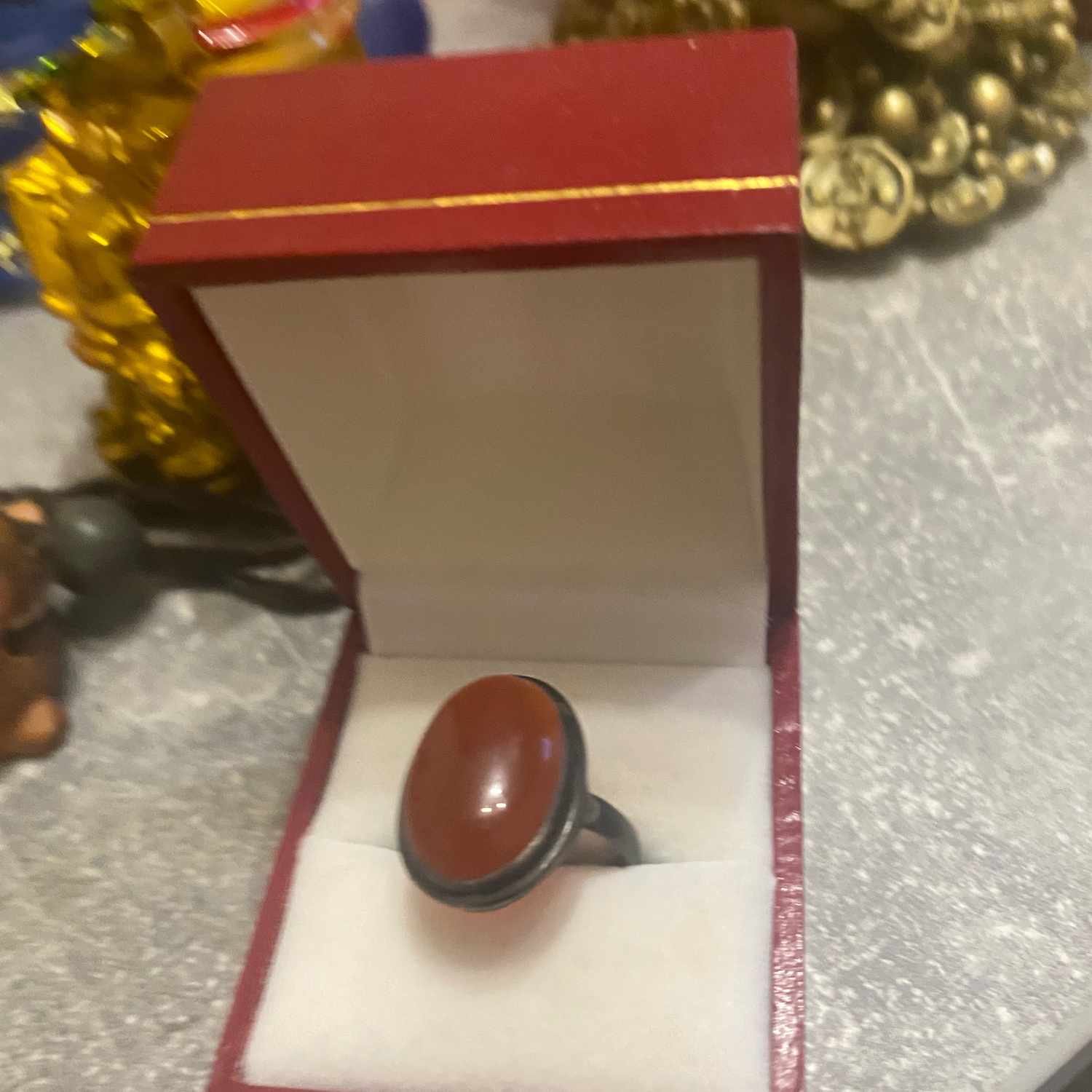 Фото №2 к отзыву покупателя Klara о товаре Серебряное кольцо "Сердолик" с большим  сердоликом, карнеол
