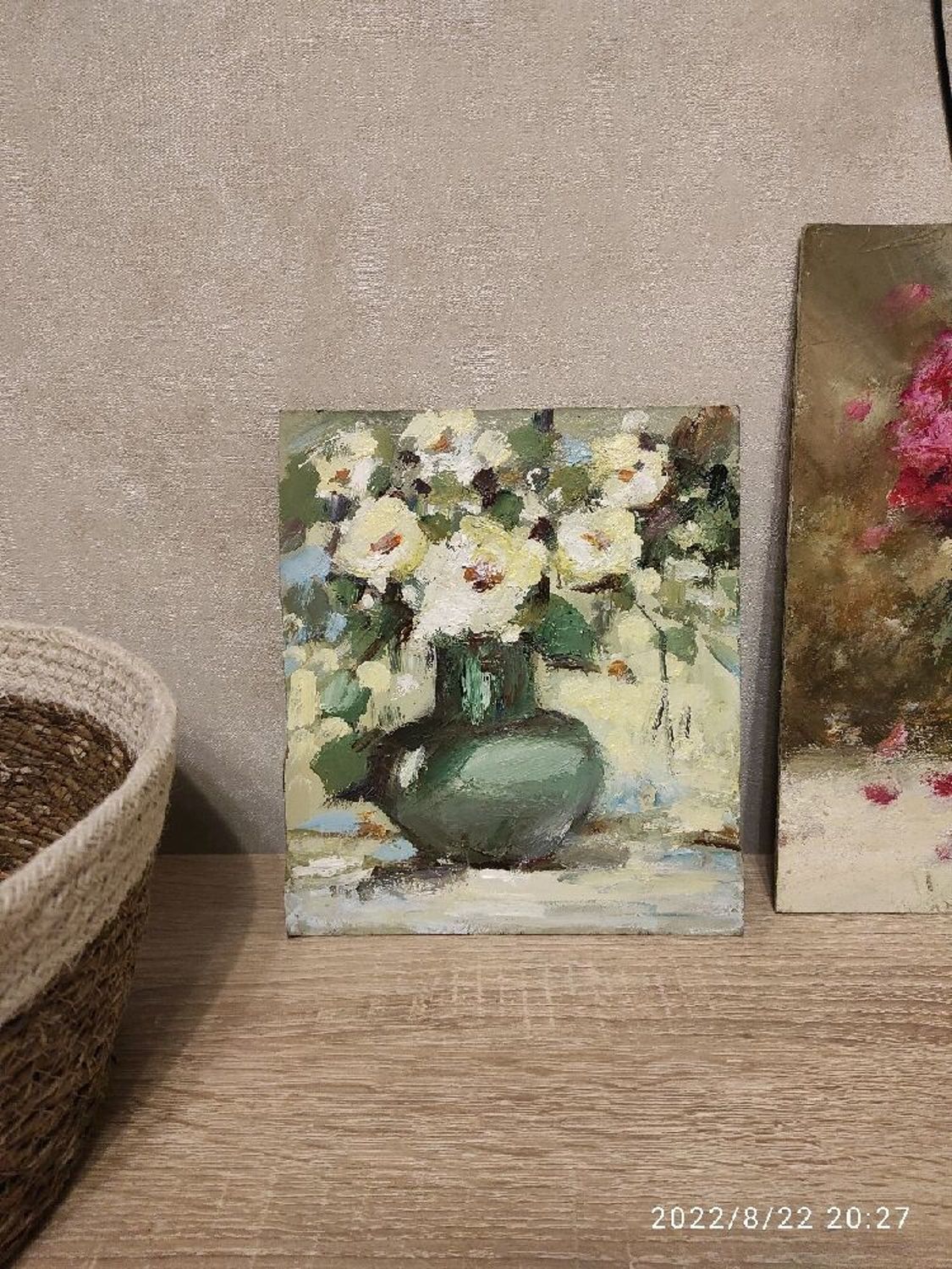 Photo №1 к отзыву покупателя Svetlana о товаре Картина маслом Букет роз, 27 х 28,5 см and 2 more items