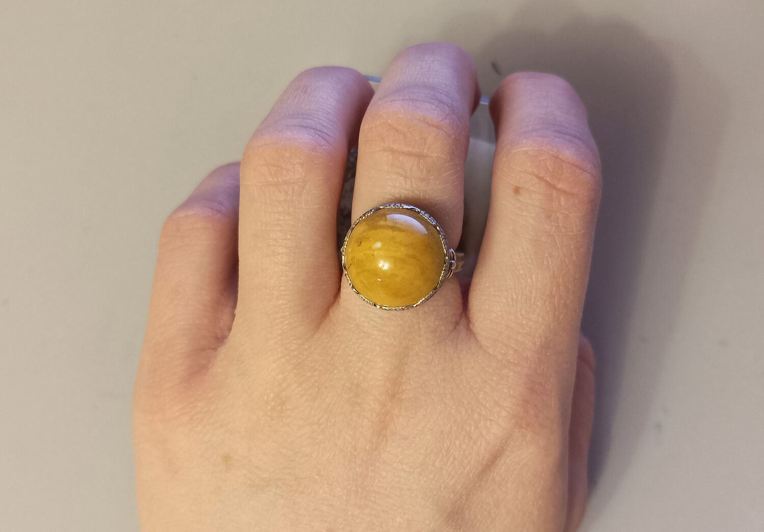 Фото №1 к отзыву покупателя Sonia Dov jewellery о товаре Кольцо серебряное с натуральной яшмой.
