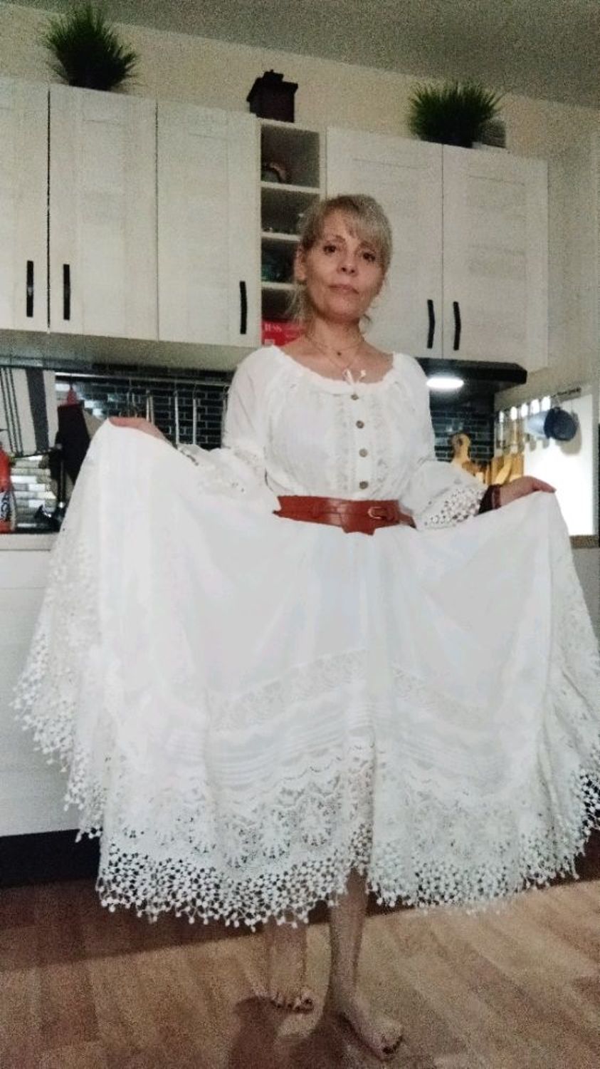 Photo №3 к отзыву покупателя Lena о товаре Платье БОХО "Майский лес.....", хлопок, кружево