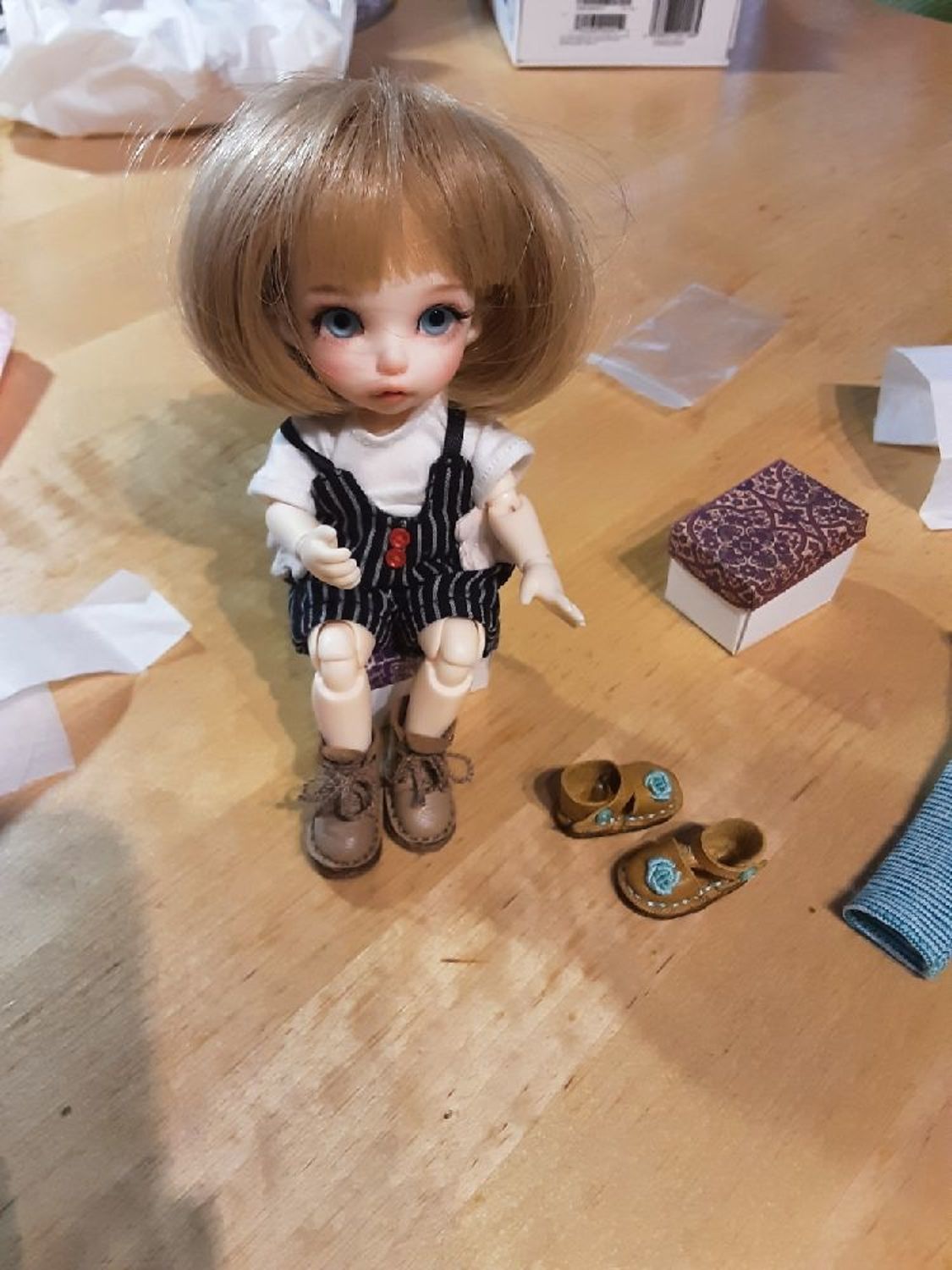 Фото №1 к отзыву покупателя TanyaAust о товаре Туфли для куклы Blythe горчица с мятной розой 23х11мм Обувь для блайз и еще 2 товаров