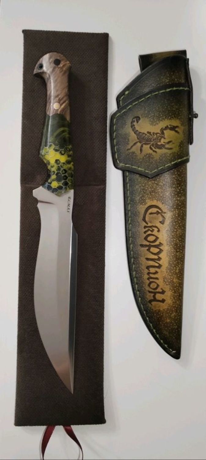 Photo №3 к отзыву покупателя Tatyana о товаре Нож охотничий ручной работы "Скорпион"-2