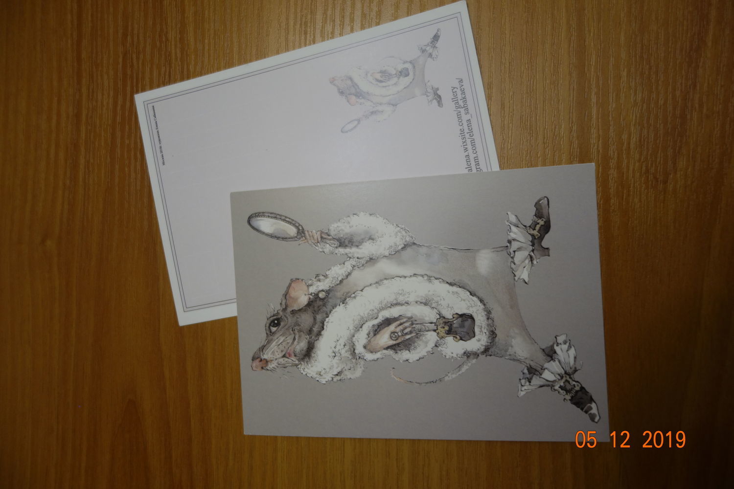 Фото №2 к отзыву покупателя Ивонна Хмелевская о товаре Год Крысы 2020: Авторская открытка . КРЫСАвишна.