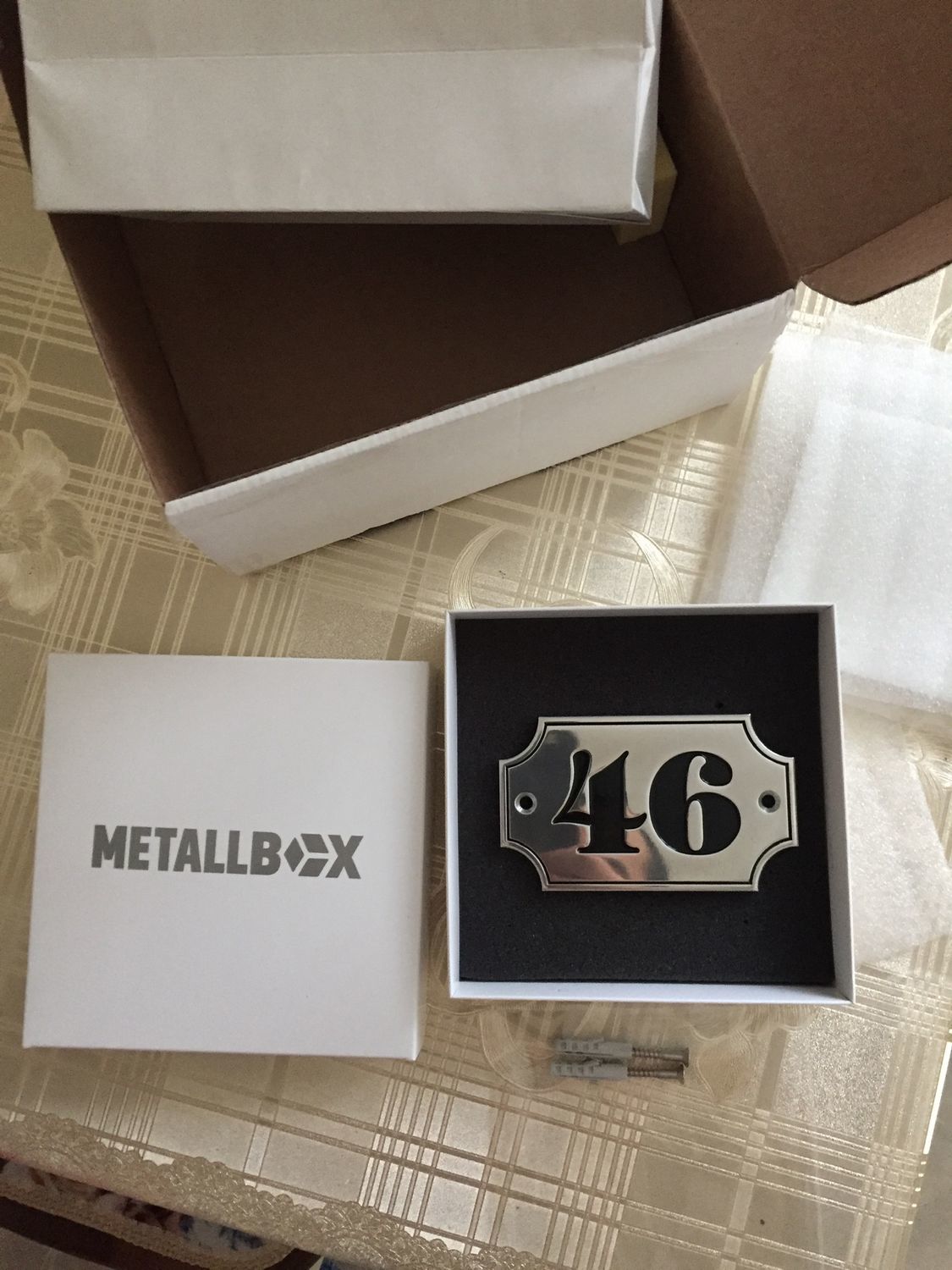 Фото №2 к отзыву покупателя Игорь о товаре Латунные номера на дверь MetallBox