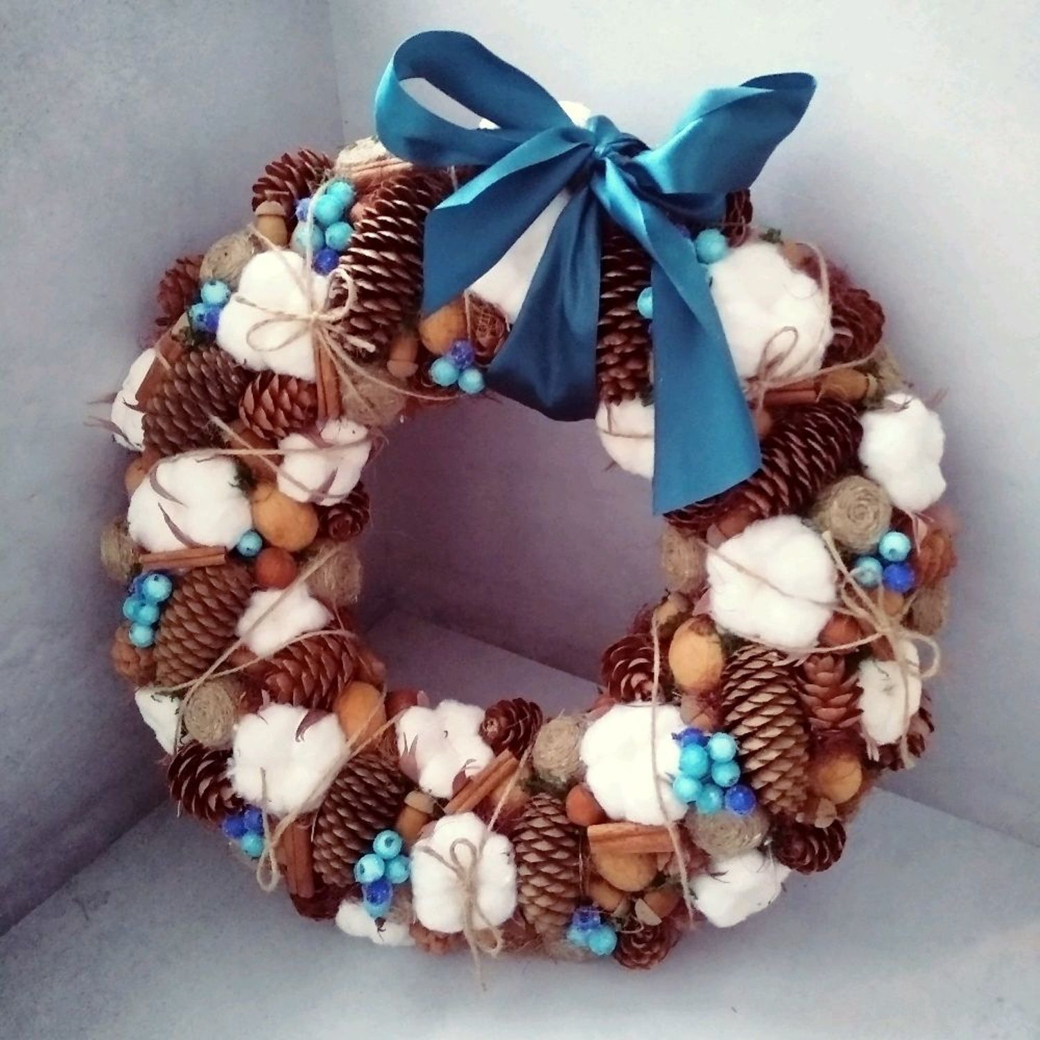 Photo №1 к отзыву покупателя ArigatouShop (Anna Ogurtsova) о товаре Венок Черничный лес, 42 см
