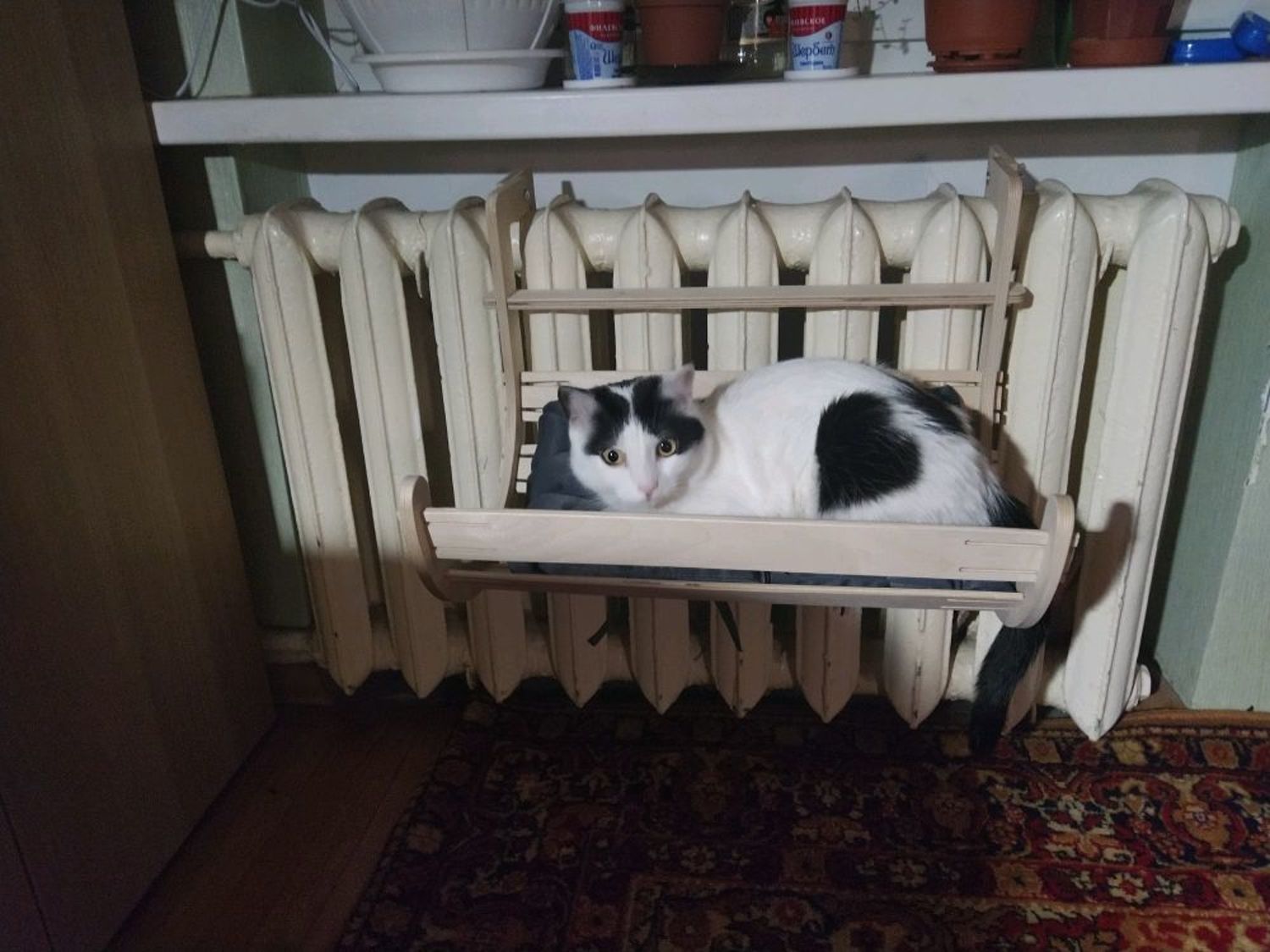 Фото №1 к отзыву покупателя Алиса о товаре Гамак на батарею для кошки