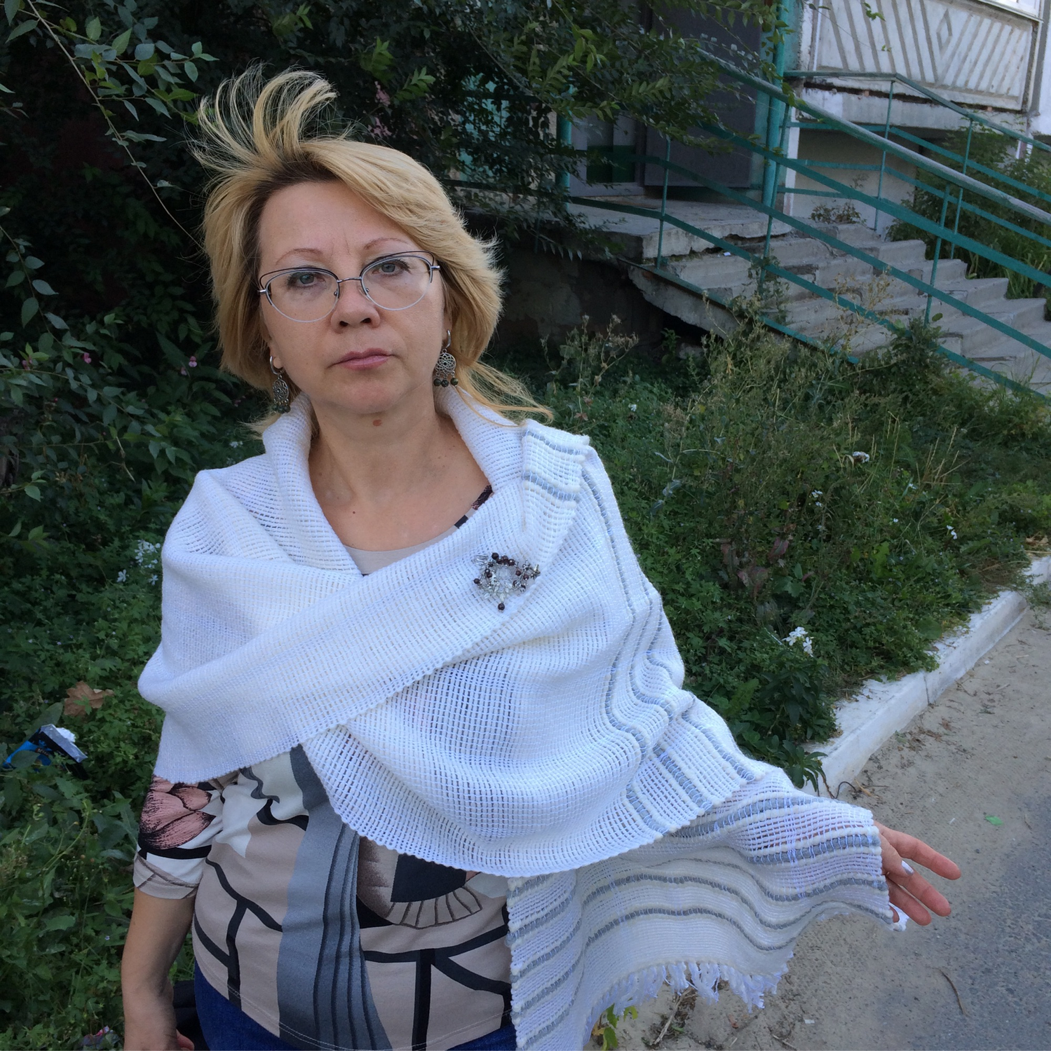 Photo №1 к отзыву покупателя Aleksandra Efimova о товаре Шарф-палантин "Молочные берега"