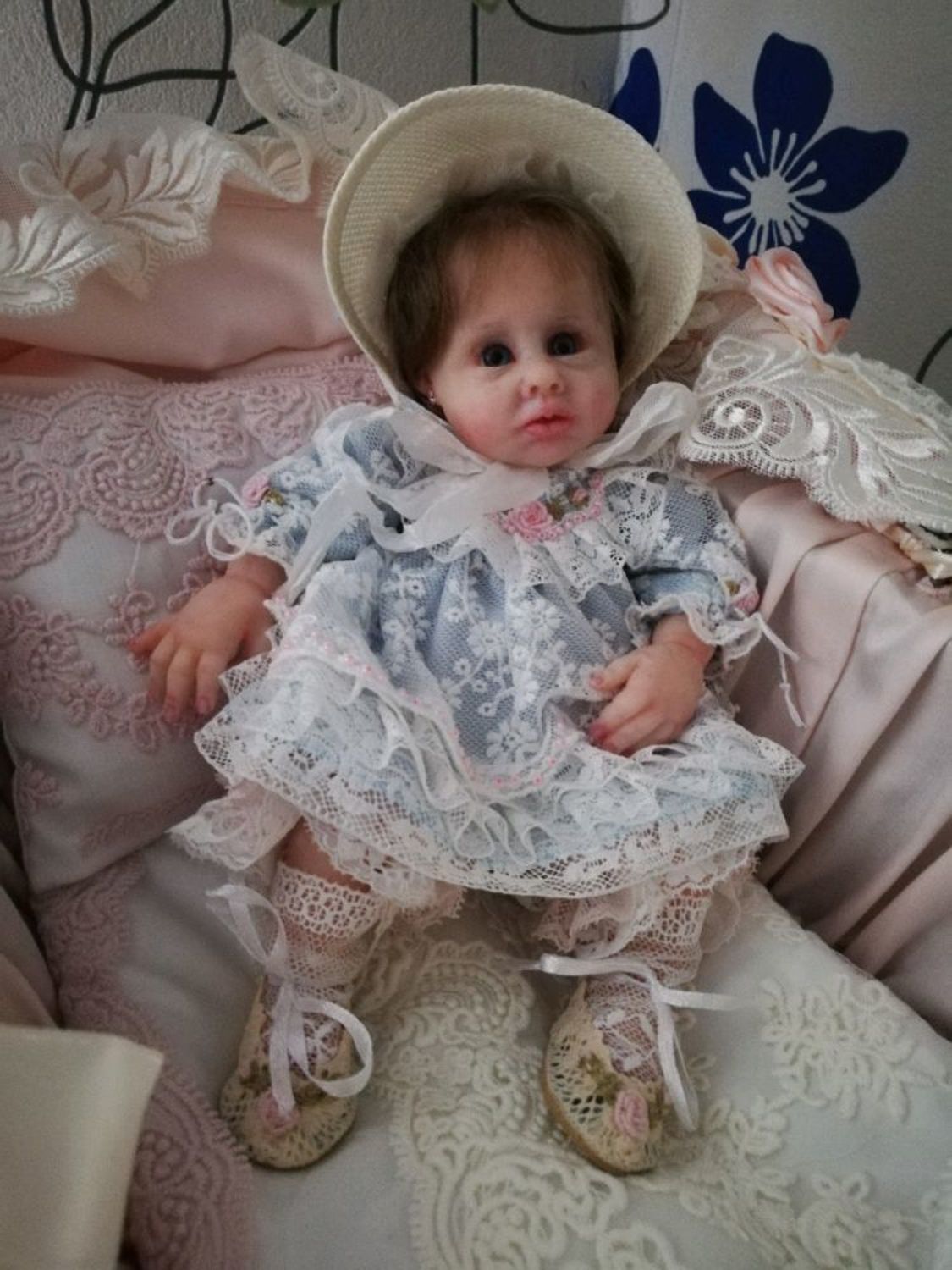 Photo №1 к отзыву покупателя Anna о товаре Комплект одежды для малютки куклы реборн 25см