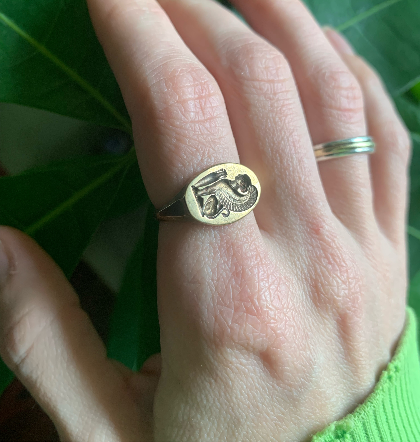 Фото №1 к отзыву покупателя  Shop Anya Koronelli  о товаре Кольцо со сфинксом / кольцо латунь / кольцо из латуни