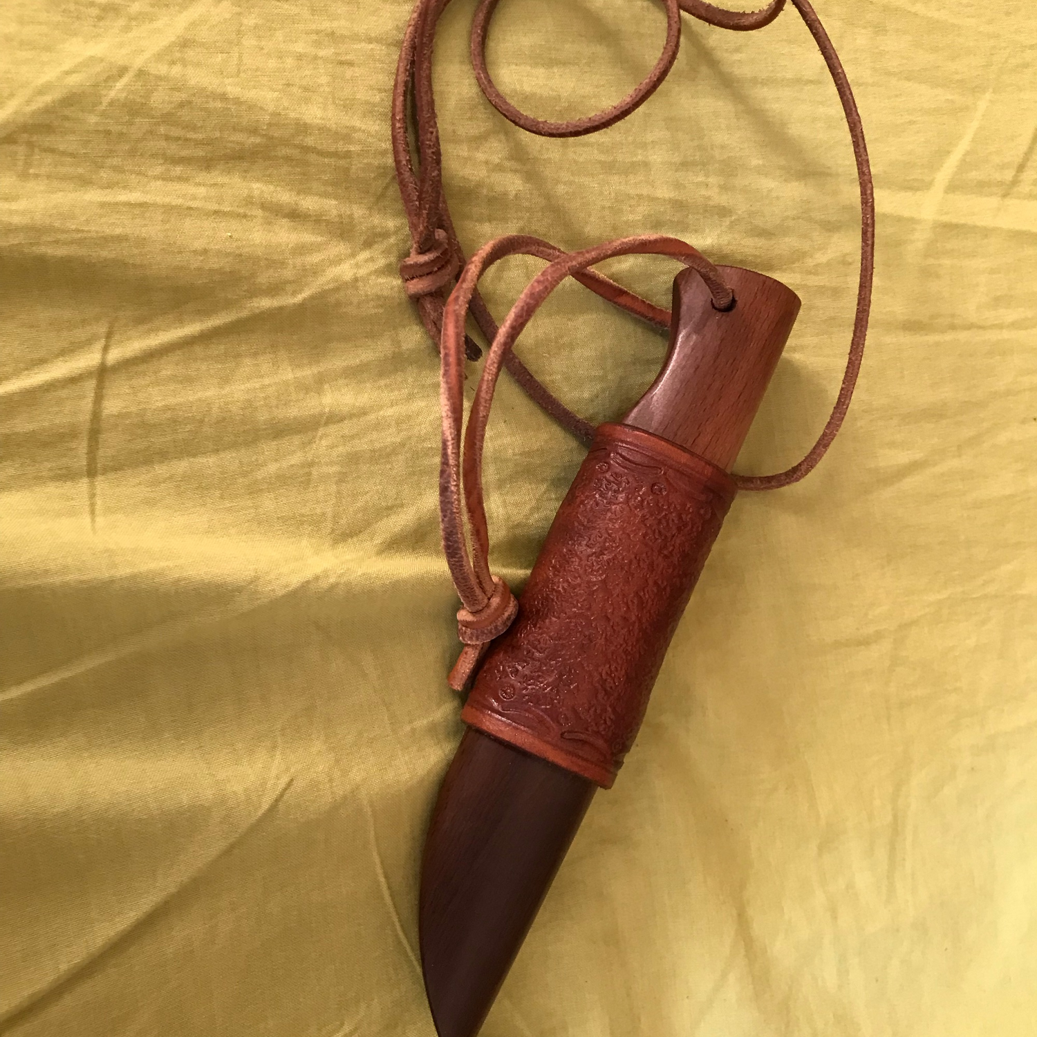 Photo №4 к отзыву покупателя Evgenij о товаре Нож нагрудный скинер (подарок мужчине охотнику, рыбаку)