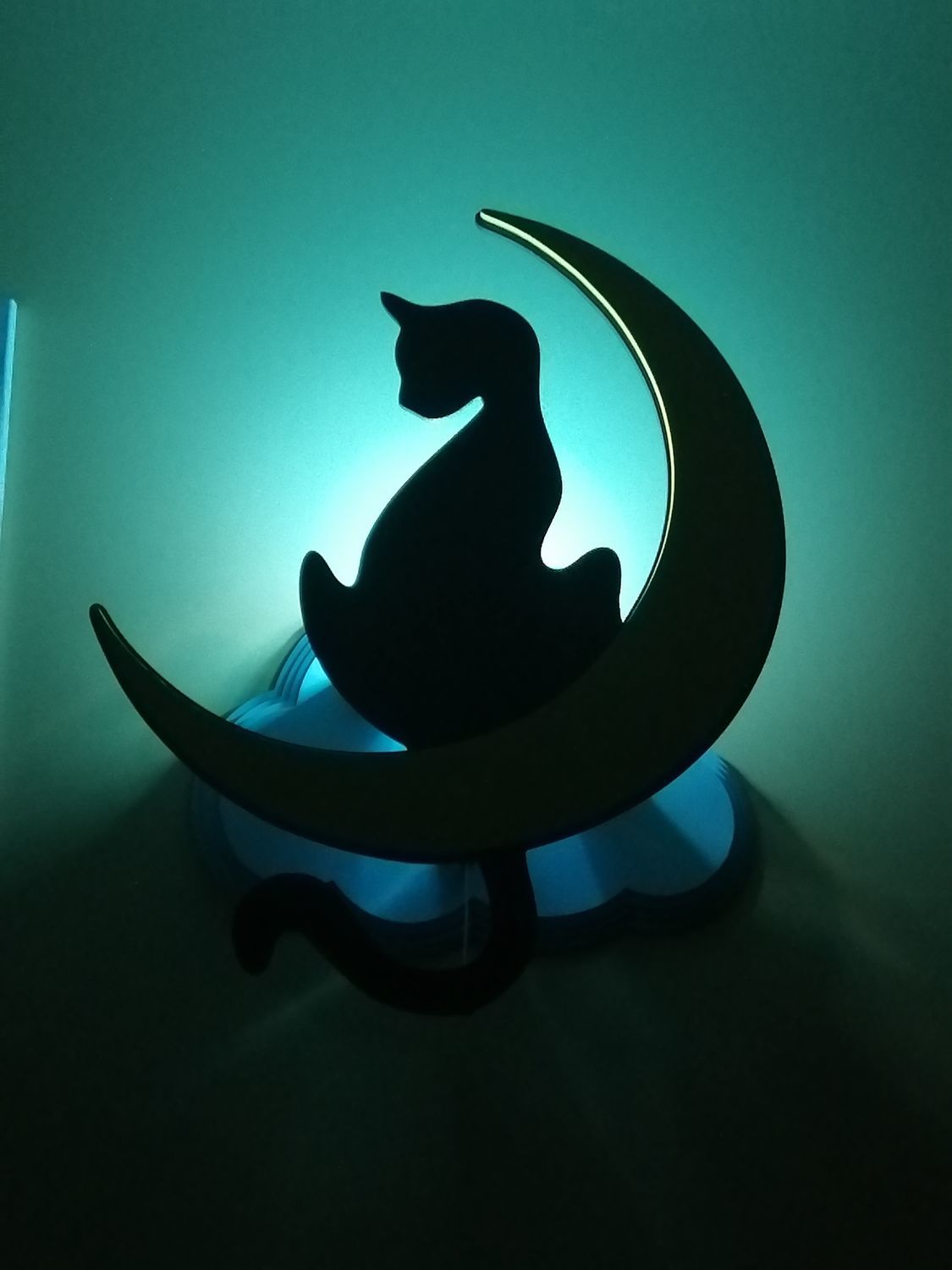 Фото №1 к отзыву покупателя Регина о товаре Ночник - светильник " Кошка на Луне "
