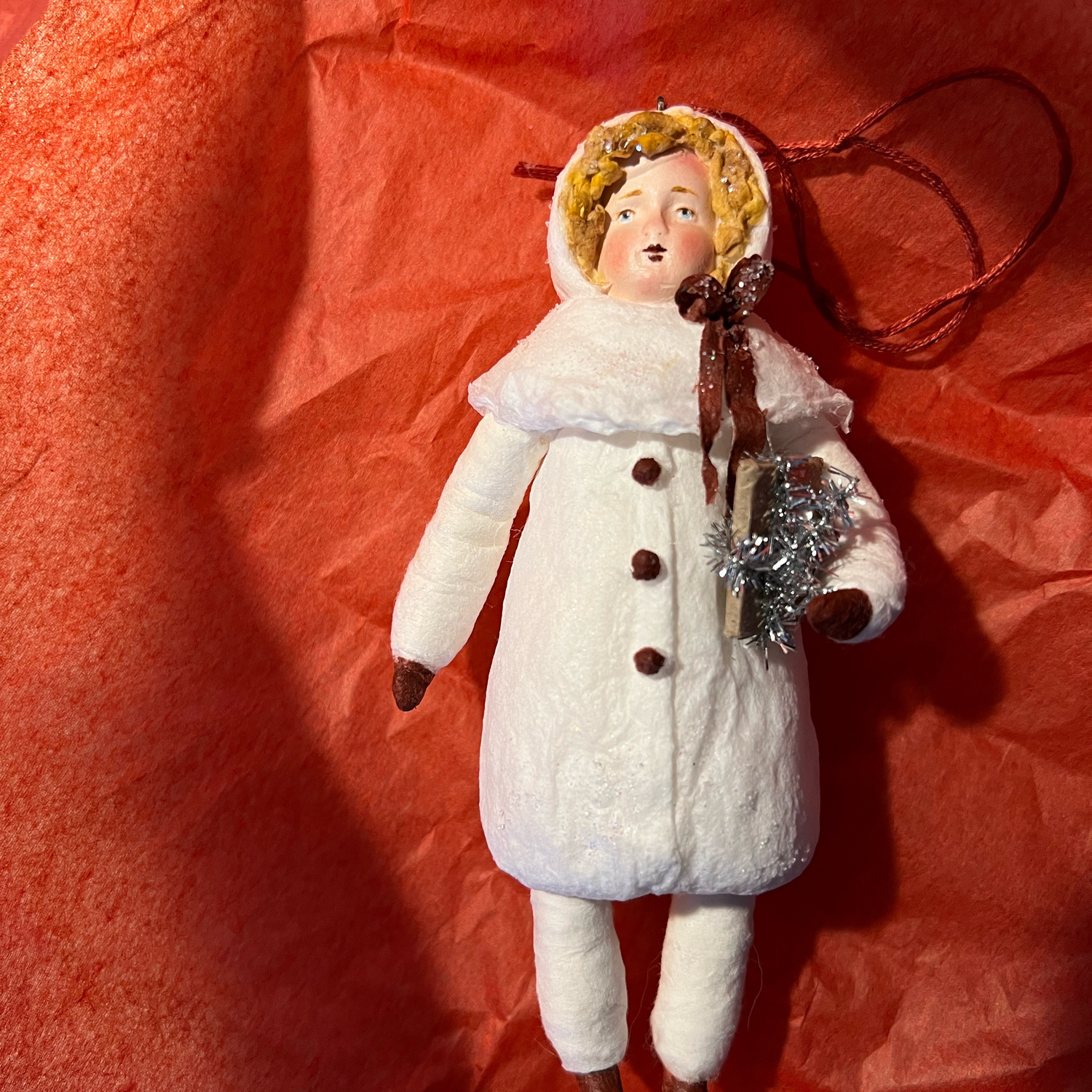 Фото №5 к отзыву покупателя Мария о товаре «Гусик рождественский» интерьерная ватная игрушка и еще 1 товар