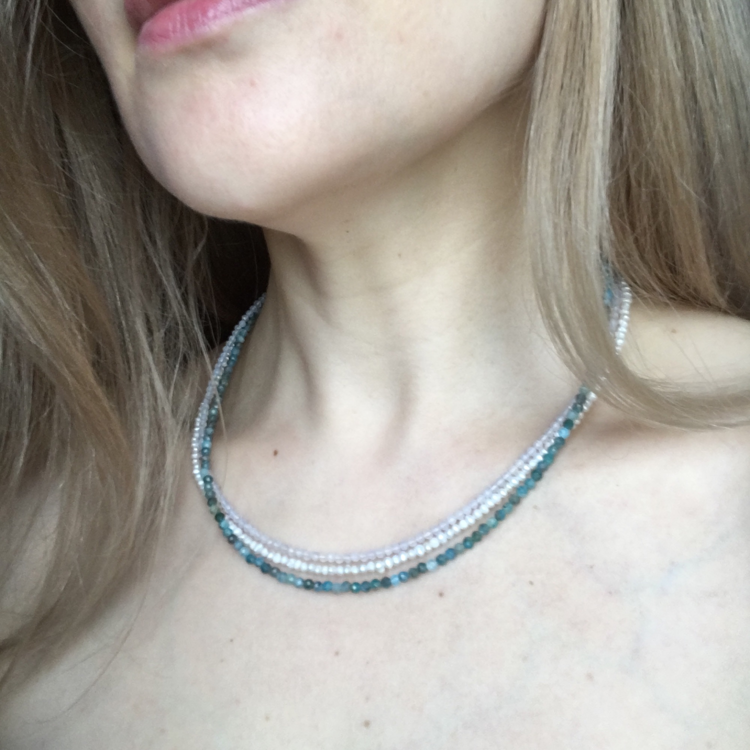 Photo №3 к отзыву покупателя Olga Ugnenko о товаре Колье из жемчуга и апатита «Морской бриз» 003