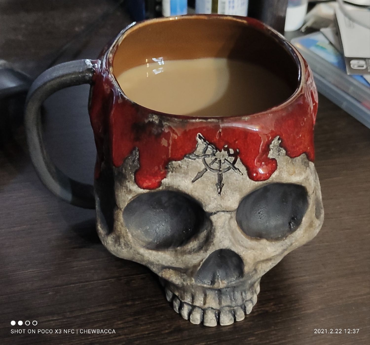 Фото №1 к отзыву покупателя Chewy о товаре Кружка Череп в крови (Bloody Skull) Реалистичная кружка для чая и кофе