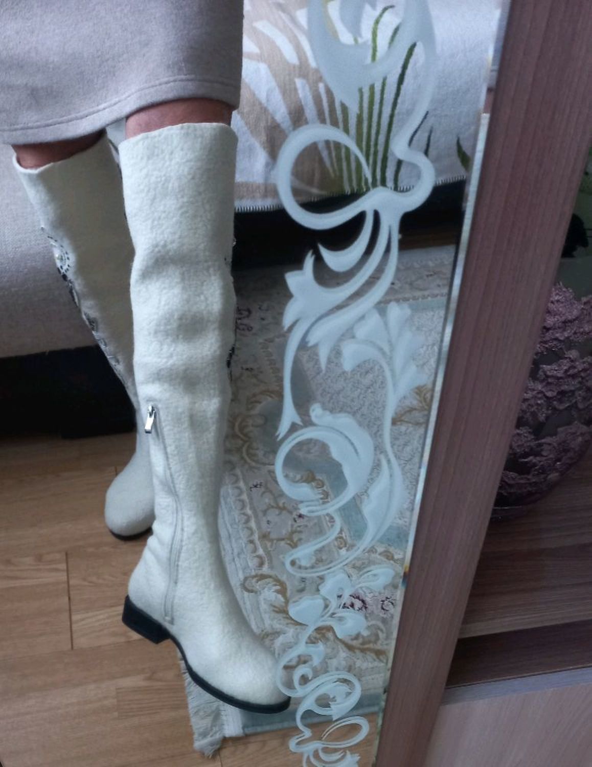 Photo №2 к отзыву покупателя Aleksandra о товаре Сапожки-ботфорты "Русский мотив"