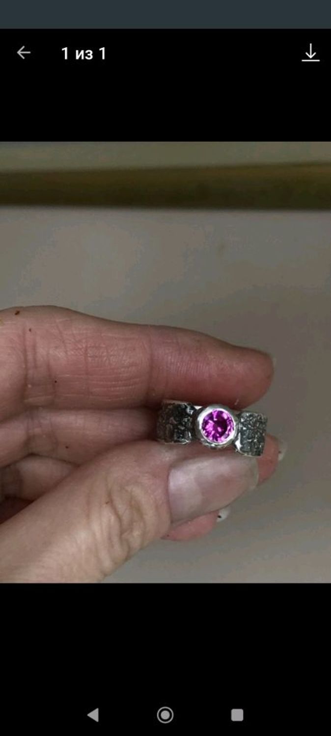 Photo №1 к отзыву покупателя Kseniya о товаре Кольцо серебро с советским рубином, кольцо серебряное с рубином