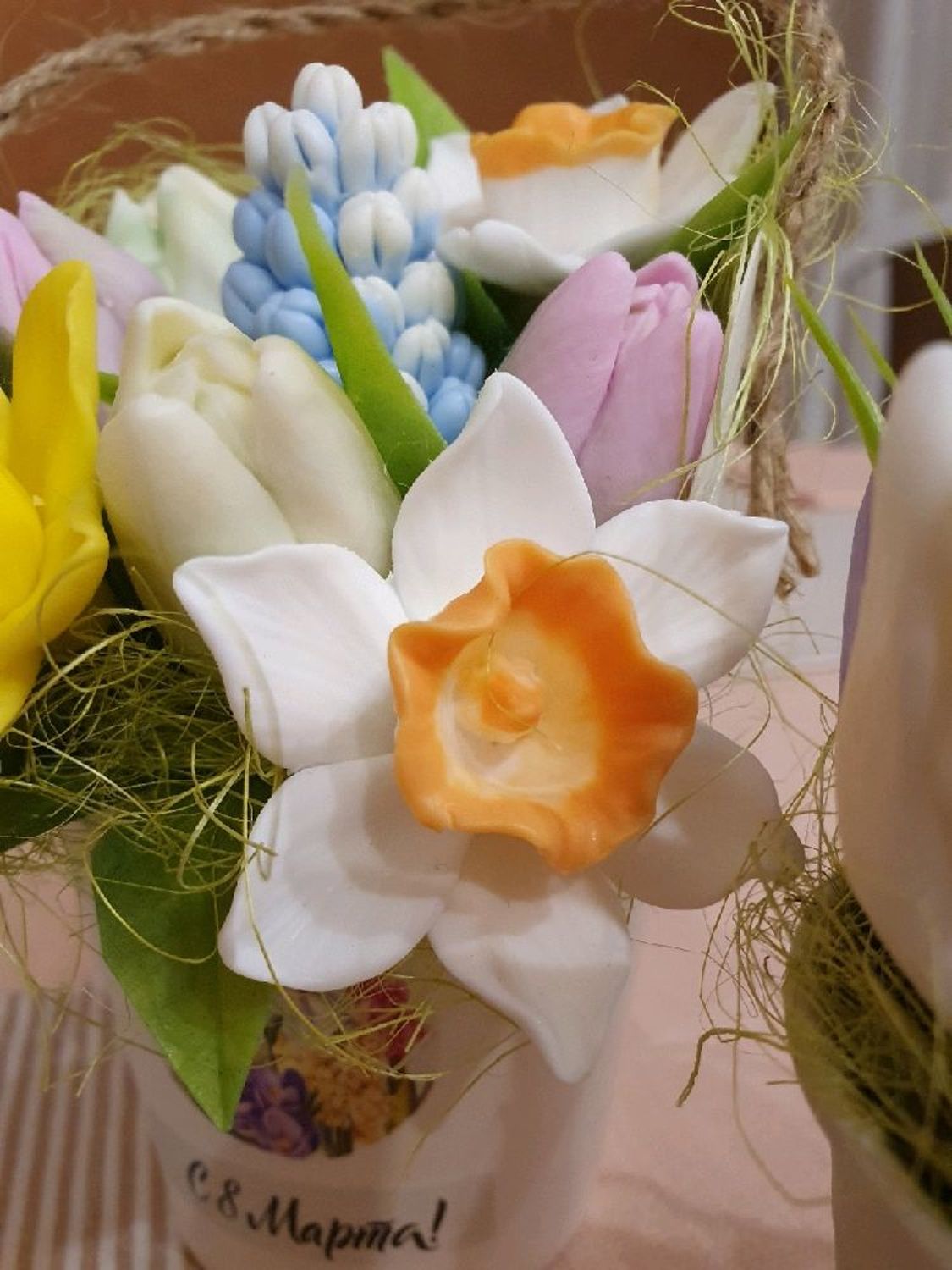Фото №2 к отзыву покупателя Анастасия о товаре Подарки на 8 марта: "Тюльпаны в ведерке" и еще 1 товар