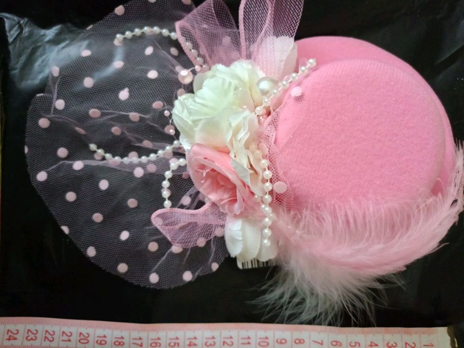 Фото №2 к отзыву покупателя Марина о товаре Вуалетка шляпка «Цветочный бал»