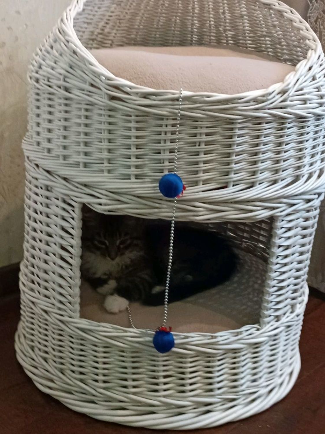 Photo №2 к отзыву покупателя Stella Gubar о товаре Домик для питомца: Кошкин дом плетеный ива