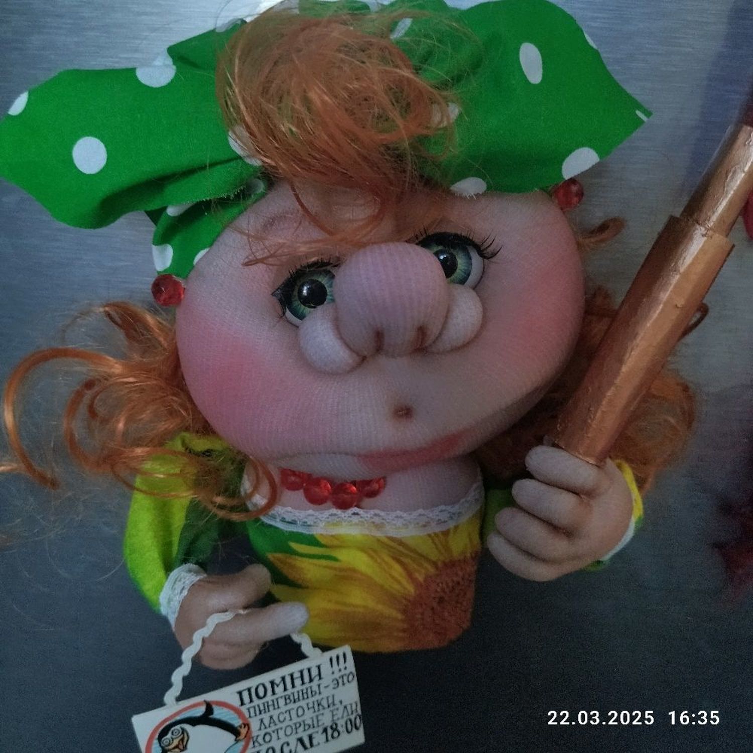 Photo №2 к отзыву покупателя Elena о товаре Кукла-магнит на холодильник "Хватит жрать!")) and 1 more item