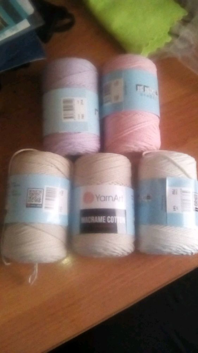Фото №1 к отзыву покупателя Алёна о товаре Пряжа Макраме коттон-YarnArt Macrame cotton