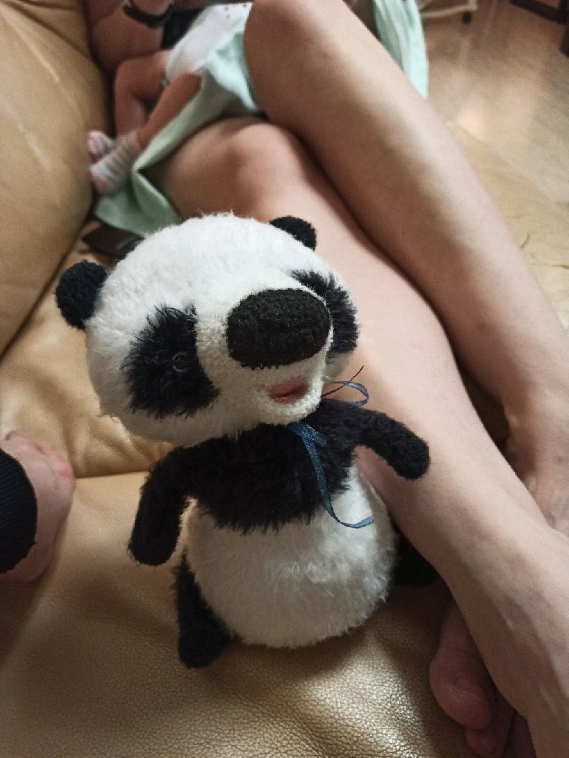Фото №1 к отзыву покупателя Vitaly Shlyapnikov о товаре Панда мишка вязаный. Игрушка панда. Мишка тедди панда